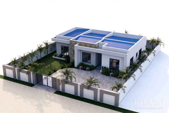 3 Bedroom House Design arial view