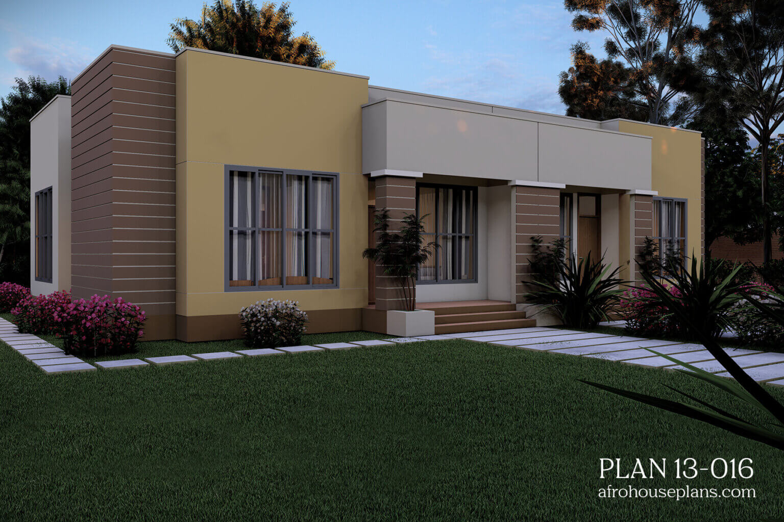 2 Bedrooms Duplex Plan 13016