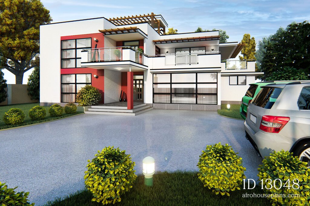 Modern 5 Bedroom House Design | AfroHousePlans.com